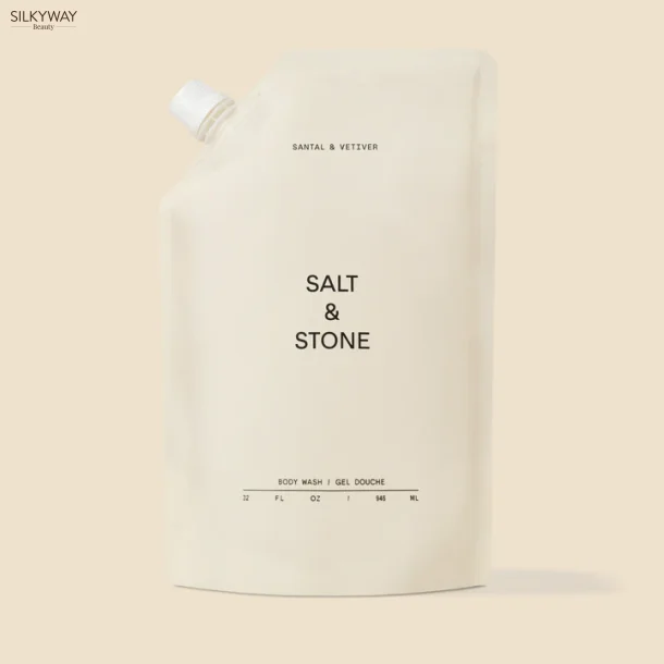 Body Wash Refill Pouch - Santal &amp; Vetiver- Salt &amp; Stone