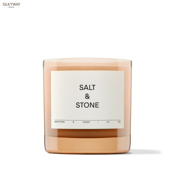 Duftlys - Saffron &amp; Ceder - Salt &amp; Stone 